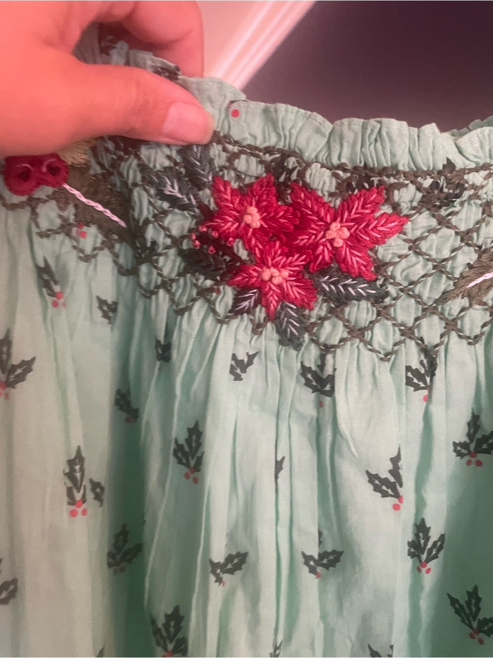 Printfresh Mint Green Embroidered Maxi Dress XL Christmas holiday - Picture 4 of 12